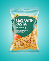 Download Plastic Bag With Tortiglioni Pasta Mockup In Bag Sack Mockups On Yellow Images Object Mockups PSD Mockup Templates
