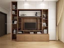 This type of shelves or racks could be crafted depending on the size of the living room. Wall Showcase Designs For Living Room