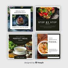 Download Culinary Instagram Post Collection With Photo For Free Social Media Design Graphics Food Poster Design Food Graphic Design