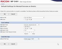 Ricoh's universal print driver provides a single intelligent advanced driver, which can be used across your fleet of multifunction products and laser printers. Change Scan File Type From Tiff Jpeg To Pdf Ricoh Mp C401 Fox Info Tech