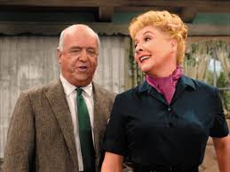 Nice color shot of Vivian Vance & William Frawley Lucy: You'd be singing  another tune if Fred left you. Ethel: I certainly would, "Happy Day's Are  Here Again"
