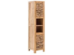 Bad hochschrank holz badschrank weiß badregal badezimmerschrank holzschrank mdf. Bad Hochschrank Matay Aus Akazie Mit Fronten In Stabchenoptik Massivum