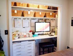 Here's how to turn a closet into an office in six easy steps! 8 Ways To Turn Your Closet Into An Office Home Office Closet Closet Office Office Nook