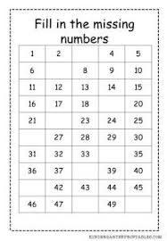 Fill In The Missing Numbers 1 50 Worksheet Free Printable Counting Worksheets For Kindergarten Number Worksheets Kindergarten Free Math Worksheets