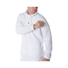 Mens Fila Fundamental Microfleece Jacket Size S 34 Whiteblack