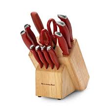 Kitchenaid 12 Piece Stamped Delrin Cutlery Set Red Kitchenaid Http Www Amazon Com Dp B007ps2nka Ref Cm Sw R Pi Dp Kitchen Aid Knife Set Kitchen Cutlery Set