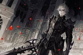 Black eyes short hair anime boys black hair wallpaper. Hd Wallpaper Anime Original Armor Boy Grey Eyes Grey Hair Sword Wallpaper Flare