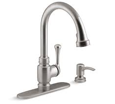 Kohler single handle kitchen faucet with sprayer. Kohler R72512 Sd Vs 15 4375 Inches Height Carmichael Single Handle Pull Down Sprayer Kitchen Faucet In Stainless Steel Vibrant Stainless