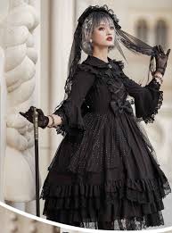 Custom Made To Order Classic Layered Lace-up Goth Lolita Dress Plus 1x-10x  L540 | eBay