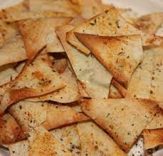 Italian Pasta Chips Baked Not Fried Recipe Food Com Recipe Pasta Chips Skinny Snacks Recipes