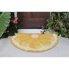 Search results for lemon yellow rug within kitchen mats. Liora Manne Front Porch Lemon Slice Rugs Rugs Direct