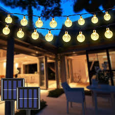 Maybe you would like to learn more about one of these? 2 Pack Crystal Globe Solar String Lights Outdoor 60 Led Crystal Ball Solar Christmas Lights Ip65 Waterproof 8 Modes Outdoor Solar Lights For Garden Gazebo Tree Warm White Amazon Com
