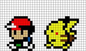 Ash And Pikachu Pokemon Pixel Art Dibujos En Cuadricula Medallas Pokemon Dibujos Pixelados