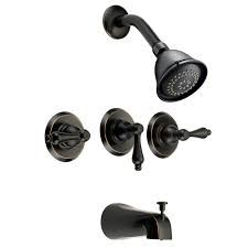 However, due to its nature as a living finish, it is susceptible to some natural change and wear over time, including hard water spots if the. Designers Impressions 654678 Oil Rubbed Bronze Three Handle Tub Shower Combo Faucet Walmart Com Walmart Com