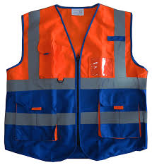 • 100% polyester • machine washable • fastening: 9977 Reflective Vest Royal Blue Orange Al Bahri Hardware And Safety Equipment