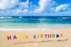 Sign Happy Birthday On The Tropical Beach In Hawaii Stock Photo Picture And Royalty Free Image Image 50021939 Palm trees on the beautiful sunset background. sign
