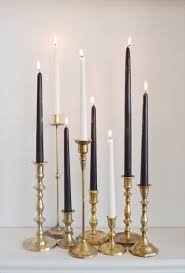 Glass hurricane at extra cost. My Brass Candlestick Collection Candlestick Collection Black Candles Tall Candlesticks
