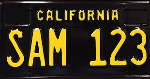 Check availability of personalized character combination; California S Black License Plates Are Back In Production Los Angeles Times