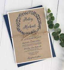 Rustic Wedding Invitation Kraft Wedding Invitation Navy Etsy In 2021 Navy Wedding Invitations Handmade Wedding Invitations Wedding Invitation Design