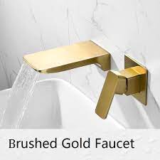This faucet is placed at #02 here in our review and you could read it in more detail about the amazing design, with some great features and of course, the brand value of delta. Shop Fontana Napoli Luxury Wall Mount Brushed Gold Waterfall Sink Faucet At Fontanashowers Com Fontana Napoli