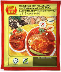 Rempah kari ini sangat lazat dan 100% halal. Serbuk Kari Ikan Pedas Baba S Baba Hot Spicy Fish Curry Powder å³‡å³‡é¦™è¾£é±¼ç±»å'–å–±ç²‰ Packing 250g Lazada