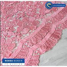 Kain brokat lace cord non glitter seri 2 motif daun harga per setengah meter. Jual Kain Bordir Dan Tekstil Renda Tulle Asia Garments Accessories