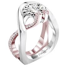 Claude Thibaudeau Design Avant Garde Style Micro Pave Engagement Ring Micro Pave Engagement Rings Engagement Rings Classic Engagement Rings