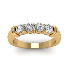 Four Stone Anniversary Wedding Band For Ladies In 18k Yellow Gold Diamond Rings Design Engagement Rings Affordable Yellow Gold Diamond Ring