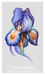 Blue Iris Mini Cross Stitch Pdf Pattern Etsy Iris Flower Tattoo Iris Tattoo Flower Drawing