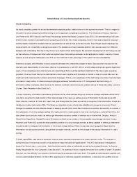 Authenticates user to server and vice if you don't yet have a service for storing and syncing your data in the cloud, you should seriously. Sample Essay On Cloud Computing