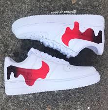 Nike Air Force 1 Melting Red Nike Shoes Shoes Custom Nike Shoes