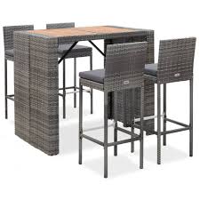 Garden furniture set phoenix table and 6 chairs, dark grey aluminum frame, grey cushions. Vidaxl Outdoor Dining Table Home Garden Bistro Backyard Patio Balcony Deck Picnic Bar Dining Meal Furniture Grey Poly Rattan And Glass Garden Outdoors Tables Clinicadelpieaitanalopez Com
