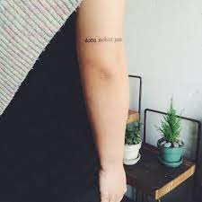 Full chest tattoo a tattoo on your chest area is the hotness redefined by you! Tricep Tattoo Saying Dona Nobis Pacem