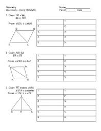 The lengths of the corresponding sides are proportional and therefore the two triangles are similar. Proving Triangles Congruent Using Sss Sas Worksheet By Kim Tallud