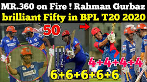 Rahmanullah gurbaz is a cricket player. Bpl 2020 Rahmanullah Gurbaz Brilliant Batting 50 Runs On 19 Balls With 5 Sixes Cricket 4 Asia Youtube