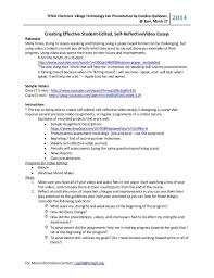 Check spelling or type a new query. Creating Effective Student Edited Self Reflective Essays