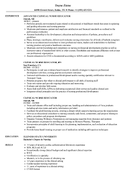 Clinical Nurse Educator Resume Samples Velvet Jobs