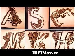 Make way for the name. Youtube S Best Alphabet Mehndi Design A E H K M S Mehndi Design A To Z Letter Tattoo Design S From à¦® à¦¹ à¦¦ à¦¨à¦•à¦¶ Watch Video Hifimov Cc