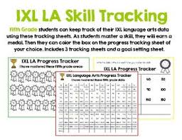 Fifth Grade Ixl Language Arts Tracker Ixl Math Math