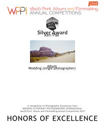 3 silver awards on 2015 wppi wedding and portrait photographers international 16×20 print, album and filmmaking competition (1 silver. Awards Press Ken Pak Photography Top Washington Dc Wedding Photographer