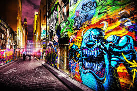 Street Art Laneway I Hosier Lane Monsters Inc Limited Edition Photographic Print Or Canvas The Block Shop Melbourne Street Street Art Street Art Graffiti