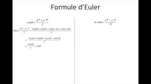 Encore une victoire de canard ! Nombres Complexes Partie 4 Les Formules D Euler Youtube