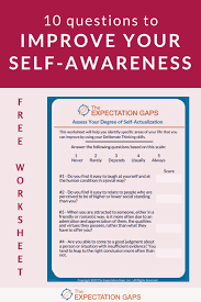  Self Actualization Worksheet The Expectation Gaps Self Actualization Self Awareness Self Care Activities