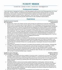 When writing your resume, be sure to reference the job description and highlight any skills, awards and certifications that match with the requirements. Quality Assurance Inspector Resume Example Company Name Newport News Virginia