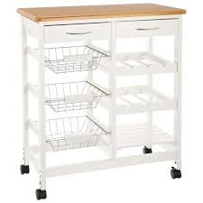 Culinato Desserte Chariot De Service En Bois 76 X 67 X 37cm Sur Roulettes Avec Plan De Travail Et Tiroirs A Plan De Travail Idee Cuisine Desserte Cuisine