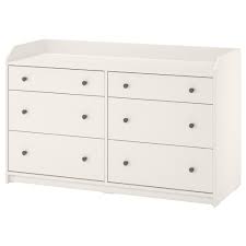 Hauga Comoda 6 Cajones Blanco 138x84 Cm Ikea 6 Drawer Dresser Dresser Drawers Sliding Wardrobe Doors