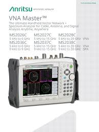 Technical Data Sheet Anritsu Vna Master Manualzz Com