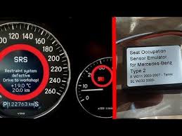 Solution Error Srs Restraint System Defective On Mercedes Removing Srs Error Mercedes W211 W219 Youtube