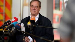 The crimes that the germans committed against the whole polish nation fill me with deep shame and humility, laschet said. German Chancellor Candidate Armin Laschet Sorry After Flood Zone Laughter Al Arabiya English