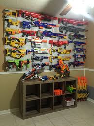 This is a fun way to display your kiddos nerf guns. Pin On Taegan S Room